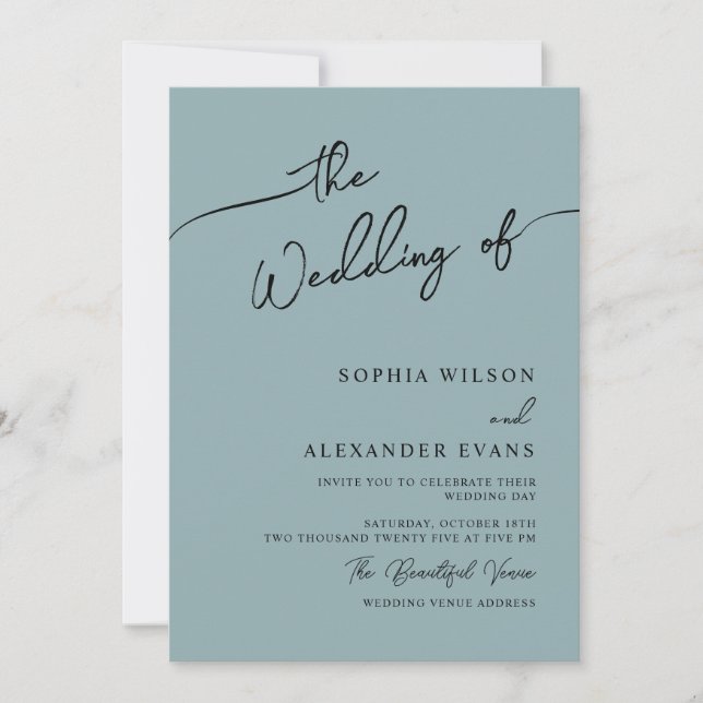 Convite de casamento boho-chic, cores pastel. (Frente)