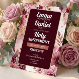 Convite de Casamento Boho Dreams Holy Matrimony