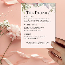 Convite de Casamento BOHO Elegante com Cartão de D