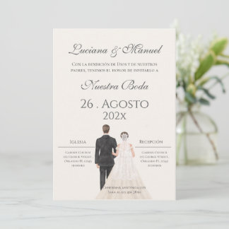 Convite de Casamento Boho Espanhol