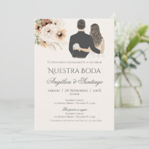 Convite de Casamento Boho Espanhol