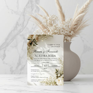 Convite de Casamento Boho Espanhol
