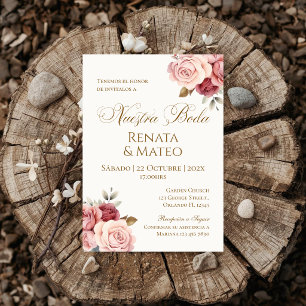 Convite de Casamento Boho Espanhol