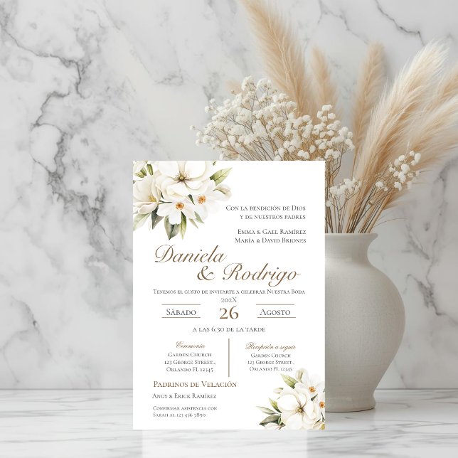 Convite de Casamento Boho Espanhol (Criador carregado)