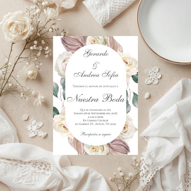 Convite de Casamento Boho Espanhol (Criador carregado)