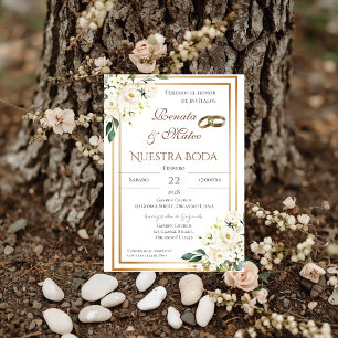 Convite de Casamento Boho Espanhol