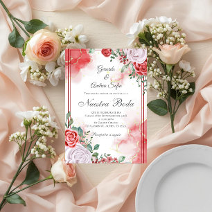 Convite de Casamento Boho Espanhol