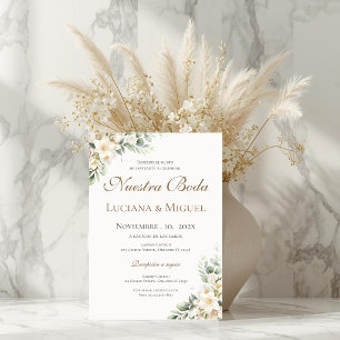 Convite de Casamento Boho Espanhol