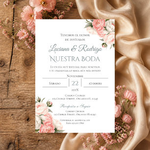 Convite de Casamento Boho Espanhol