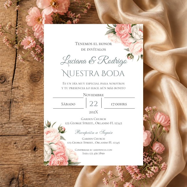 Convite de Casamento Boho Espanhol (Criador carregado)