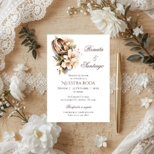 Convite de Casamento Boho Espanhol