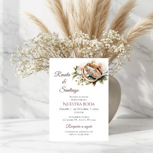 Convite de Casamento Boho Espanhol