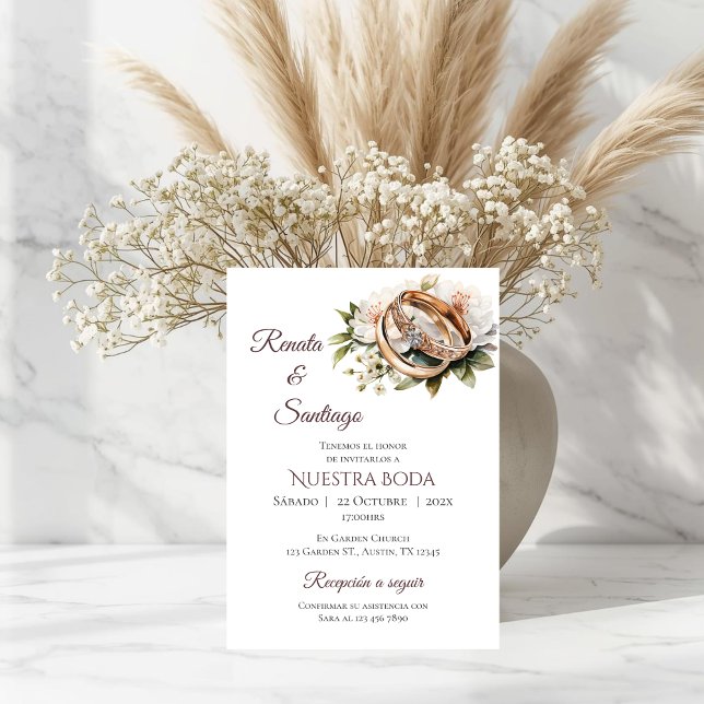 Convite de Casamento Boho Espanhol (Criador carregado)