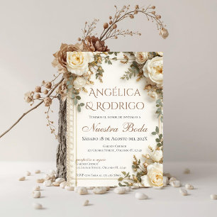 Convite de Casamento Boho Espanhol