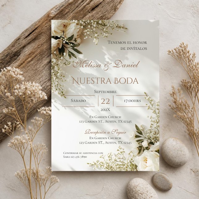 Convite de Casamento Boho Espanhol (Criador carregado)