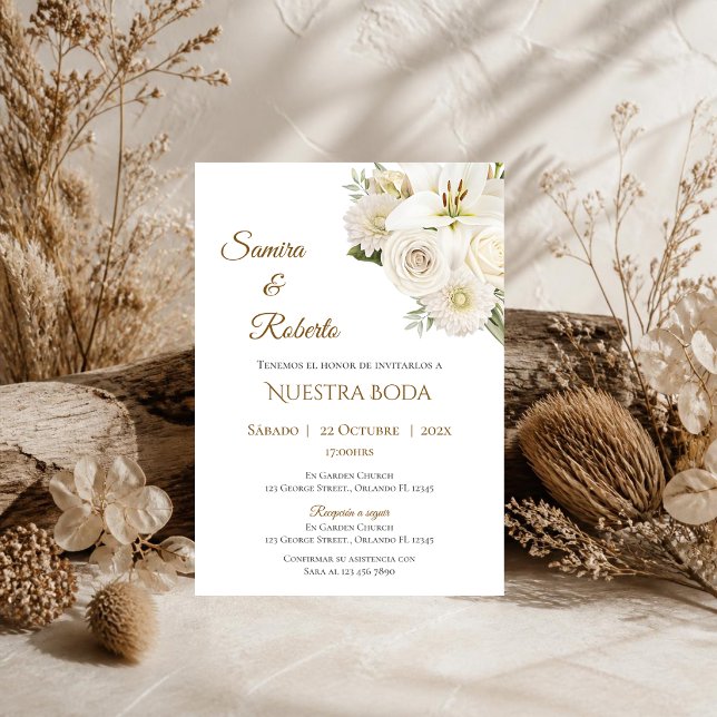 Convite de Casamento Boho Espanhol (Criador carregado)
