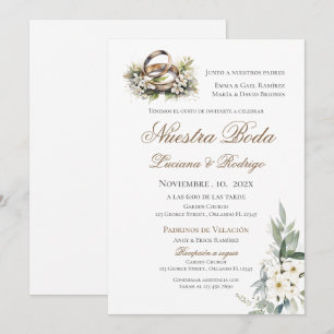 Convite de Casamento Boho Espanhol