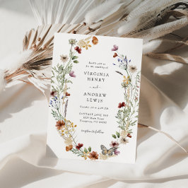 Convite de Casamento Boho Flor Silvestre