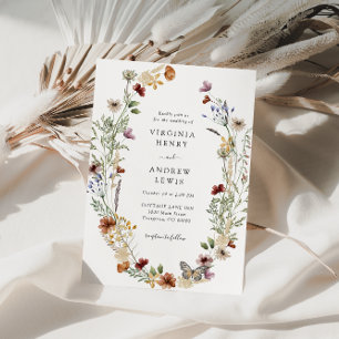 Convite de Casamento Boho Flor Silvestre