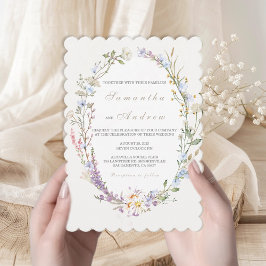Convite de Casamento Boho Flor Silvestre