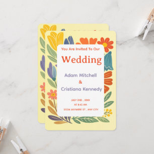 Convite de Casamento Boho Garden Bliss