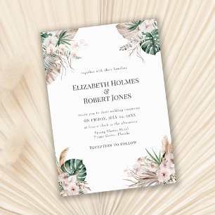 Convite de Casamento Boho Jardim Tropical