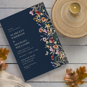 Convite de Casamento Boho Marinho Moderno