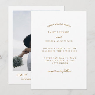 Convite de Casamento Boho Minimalista Elegante