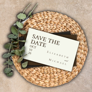 Convite de casamento boho minimalista marfim com Q
