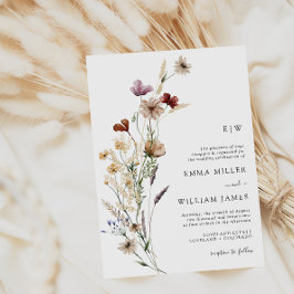 Convite de Casamento Boho Moderno Branco