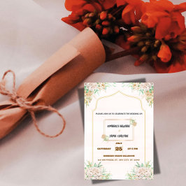 Convite de Casamento Boho Moderno, Tom Terroso Neu