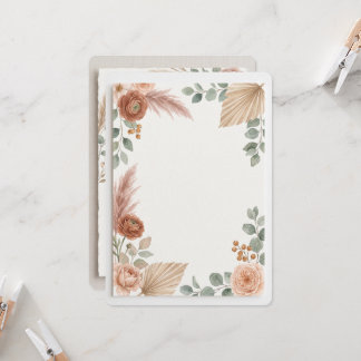 Convite de Casamento Boho Terracota