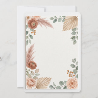 Convite de Casamento Boho Terracota