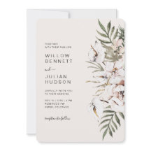 Convite de Casamento Boho Tropical