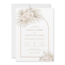 Convite de Casamento Boho Tropical aquarela