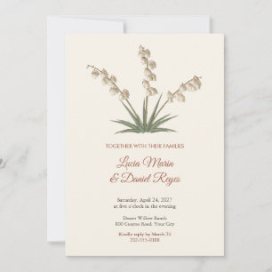 Convite de Casamento Boho Yucca Blossom Stalks