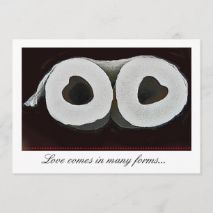 Convite de casamento bonito do papel higiénico