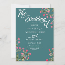 Convite de Casamento Botânico Aquarela