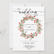 Convite de Casamento Botânico Aquarela