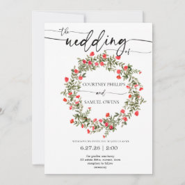 Convite de Casamento Botânico Aquarela