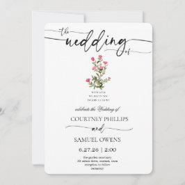 Convite de Casamento Botânico Aquarela