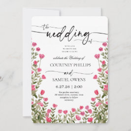 Convite de Casamento Botânico Aquarela