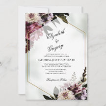 Convite de casamento botânico Blush