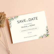 Convite de casamento botânico boho para salvar a d