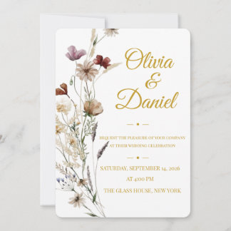 Convite de Casamento Botânico Elegante | Romântico