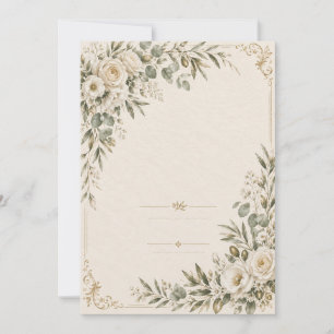 Convite de Casamento Botânico Europeu Elegante