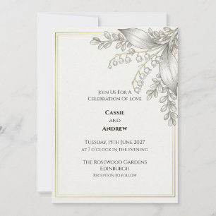 Convite de Casamento Botânico Lírio do Vale