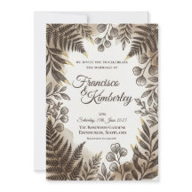 Convite de Casamento Botânico Samambaia da Florest