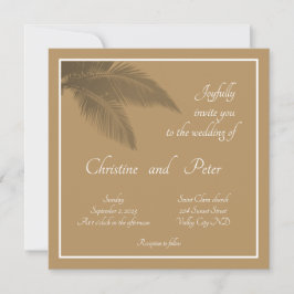 Convite de casamento botânico simples