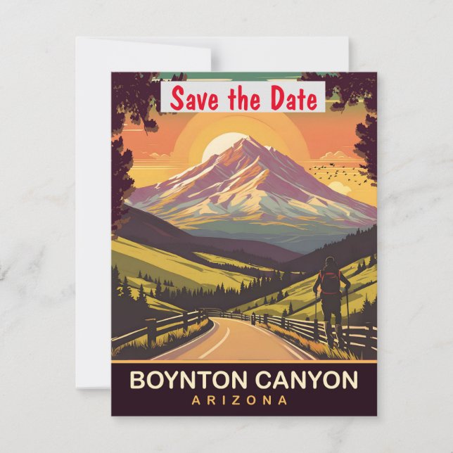 Convite de casamento Boynton Canyon Arizona Trail (Frente)